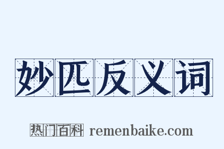 妙匹反义词是什么意思的图片